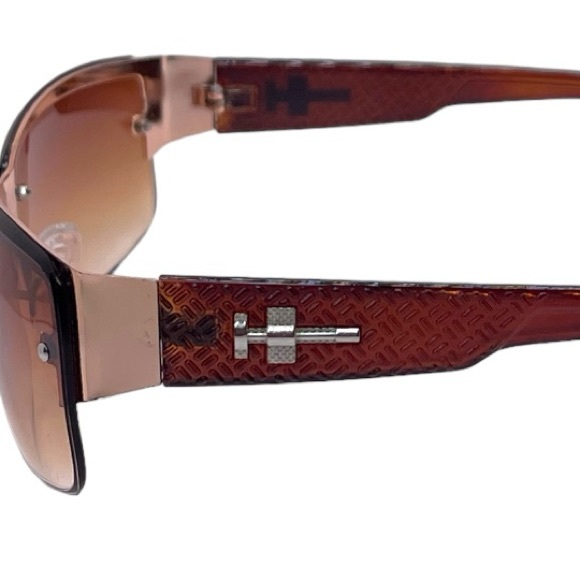 Stylish Shades! Rectangular  Frames Variated Amber Lens Unisex - Picture 7 of 7